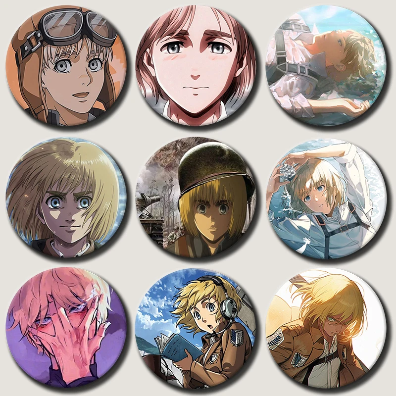 

Anime Character Armin Arlert Soft Button Pin Cartoon Armin Arlert Brooch Creative Badge for Backpack Clothes Decoration Gift