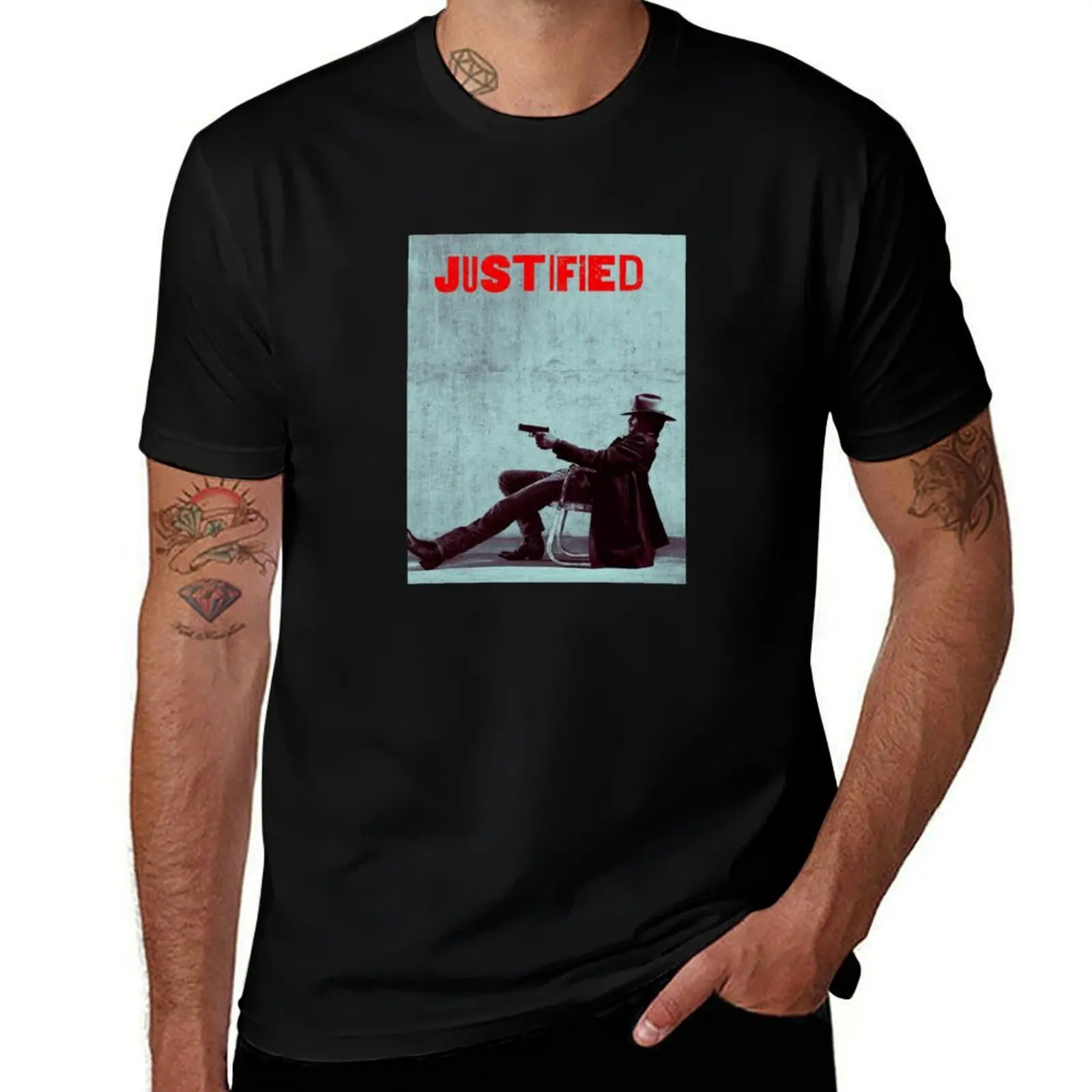 Justified graphic design T-Shirt Outdoor Working T-Shirt