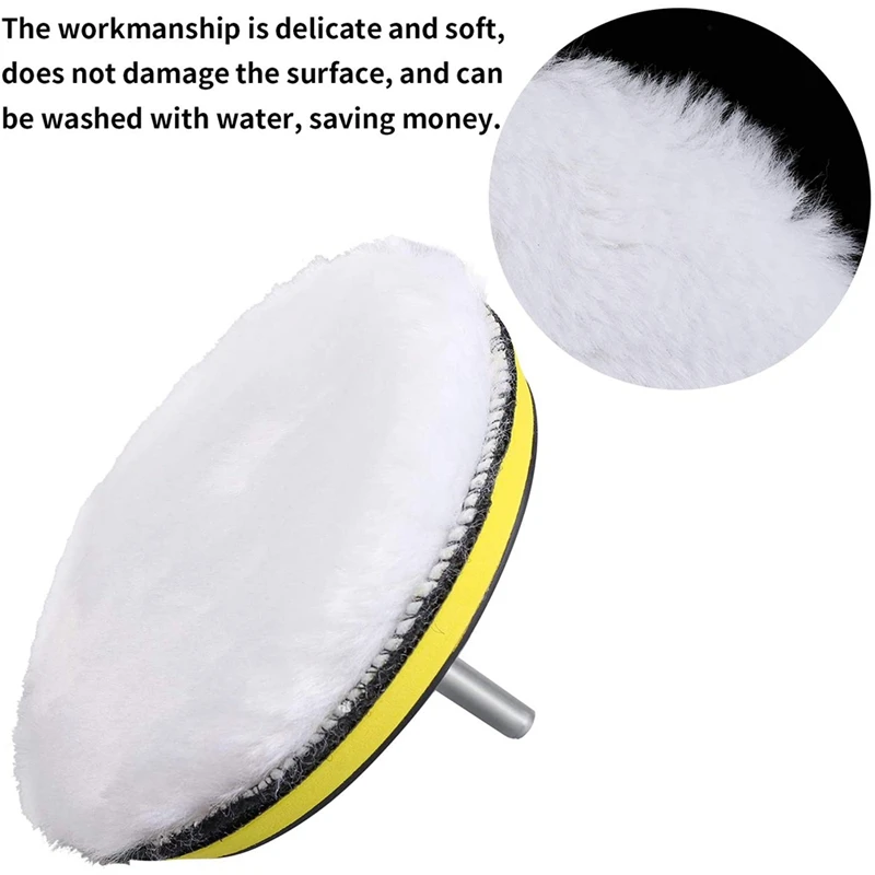 16 Pack Car Polishing Sponge Kits Polishing Pads Sponge Buffing Pads Waxing Pads Polishing Pads Set With Drill Adapter