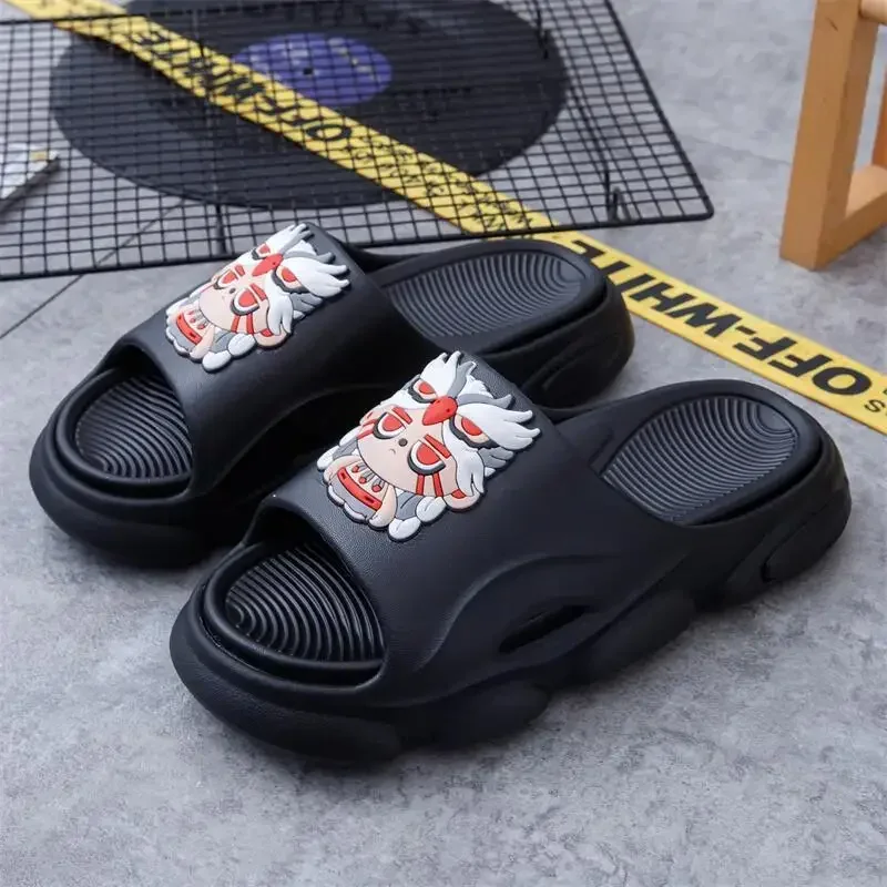 Men's Thick Soled Wear-resistant Double-layer EVA Soft Soled High Elasticity Outdoor Trendy Slippers Anti Slip Beach Shoes