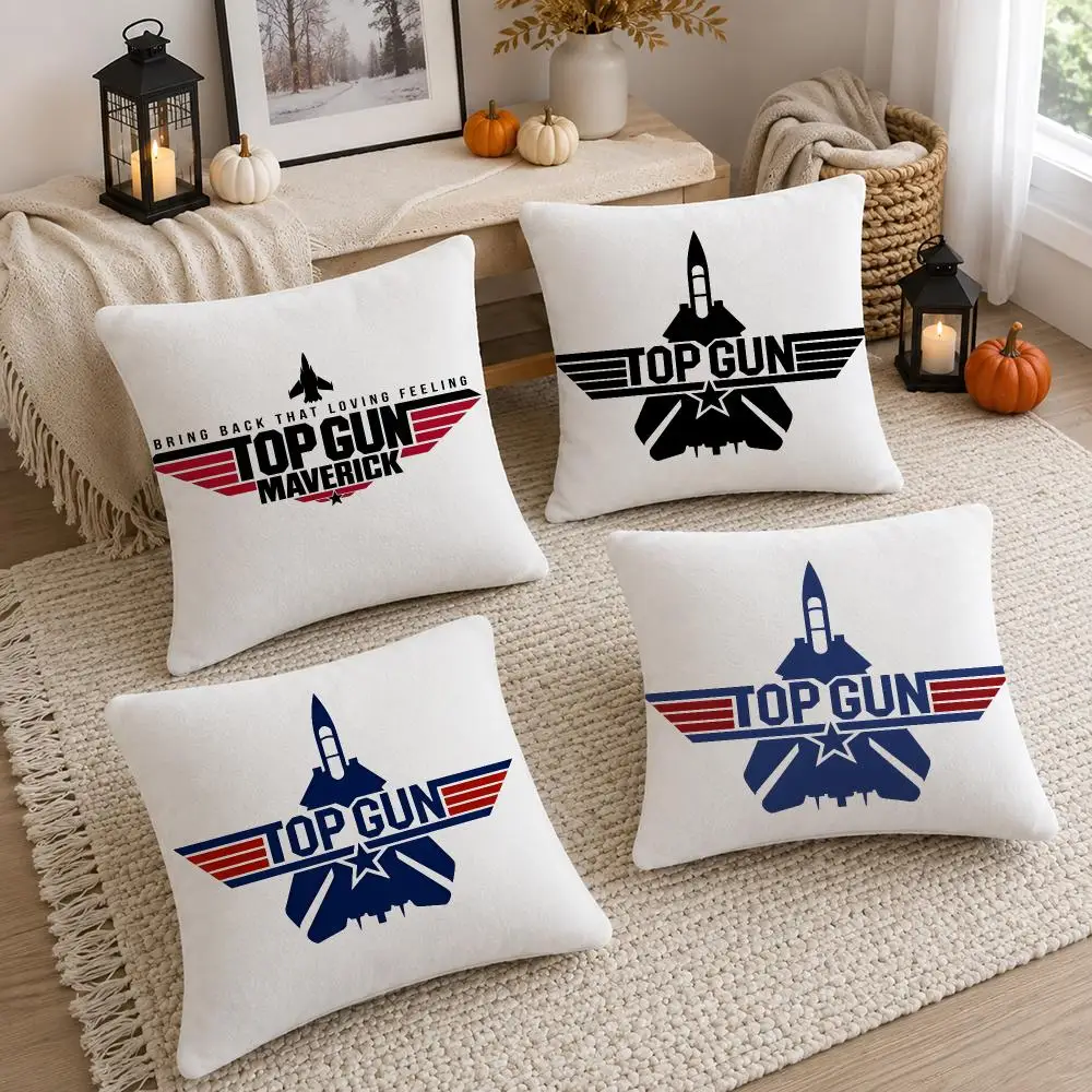 Movie Top Gun Cushion Cover Soft Fluffy Short Plush  Pillow Case Throw Decorative Cushion Covers for Sofa Bedroom Home Decor