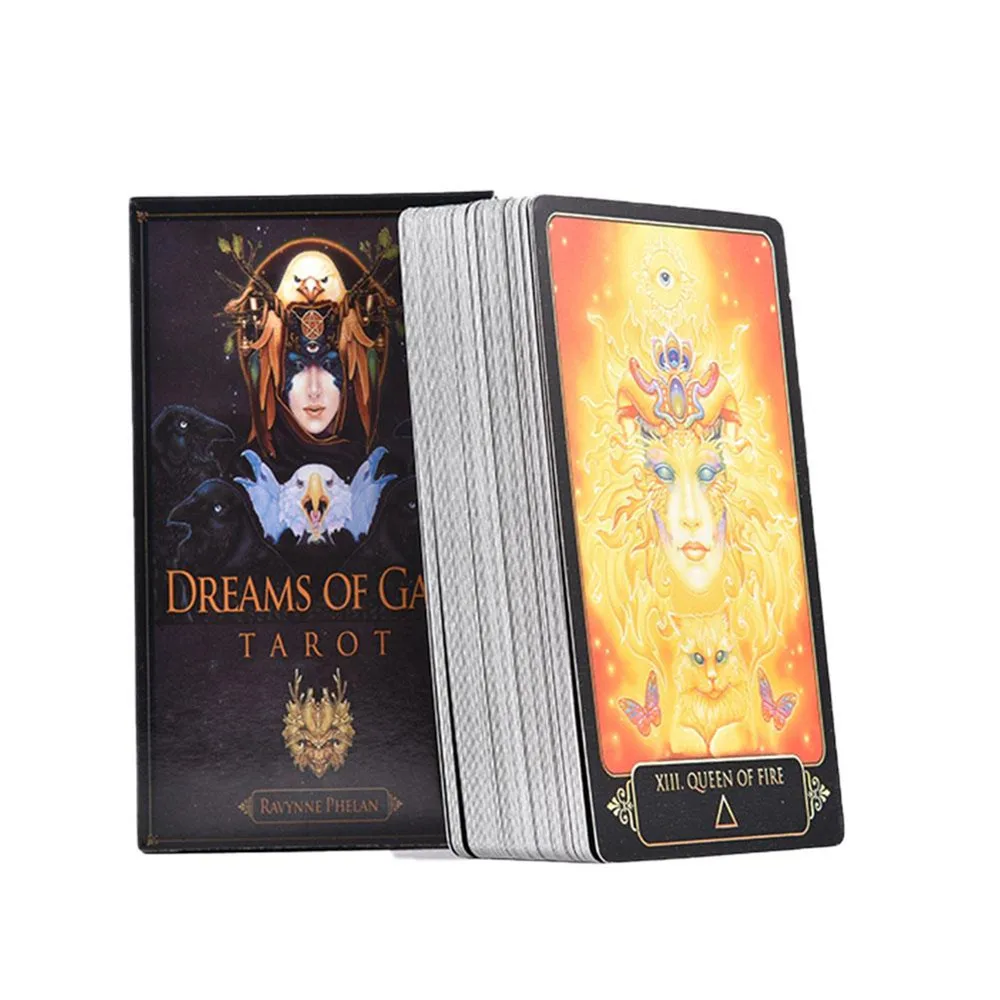 Dreams of Gaia Tarot Cards Deck Edition English Fate Divination Family Party Oracle Board Game Fortune-telling