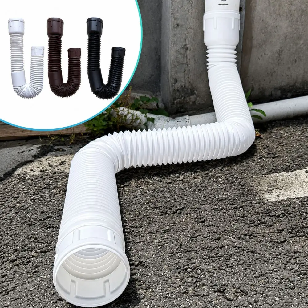 PE Rain Gutter Downspout Extensions Retractable Rainwater Drainage Drain Downspout Flexible Freeze Proof Extender Connector