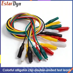 10pcs Alligator Clips Electrical DIY Test Leads Alligator Double-ended Crocodile Clips Roach Clip Test Jumper Wire