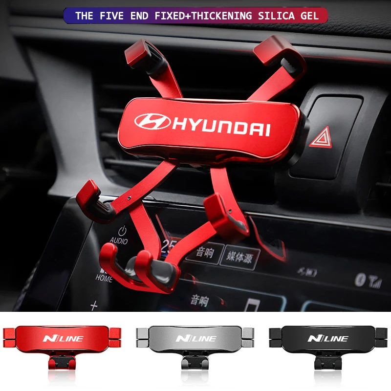 1 قطعة ABS حامل هاتف السيارة 360 دوران الجاذبية السيارات قبضة قوس لشركة هيونداي Genesis N-LINE I10 I20 I30 I40 IX20 IX35 كونا جيتز #1
