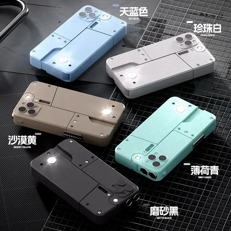 2025 Shell Espulsione Deformazione Ic380 Pieghevole Pistola a spruzzo per telefono cellulare Pistola a proiettile morbido Può lanciare la pistola giocattolo Modello Regalo di Natale