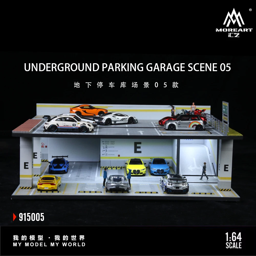 

Предпродажа *TimeMicro & MoreArt 1:64 Подземная парковка Гаражная сцена в сборе Модель дисплея