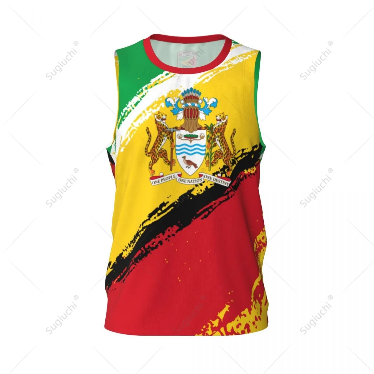 Men Basketball Sports Guyana Flag Running Fitness Multifunction Jersey Sleeveless shirt Custom Name Nunber Exclusive