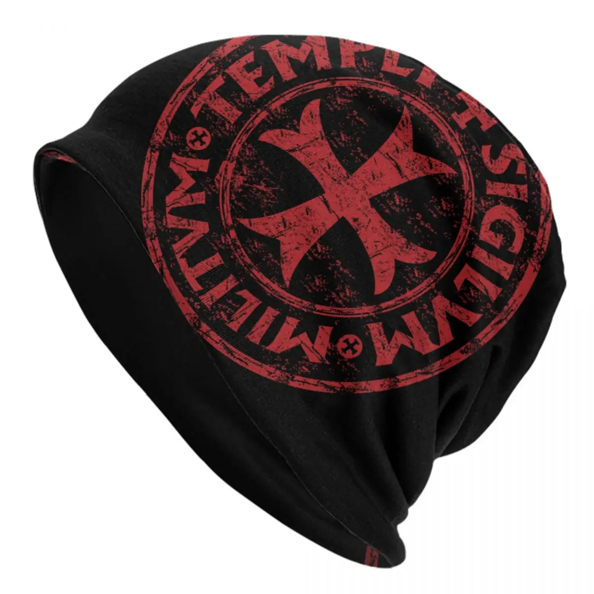 Templar Knight Seal Cross Medieval Warrior Deus Vult Beanie Cap  Bonnet Femme Knitted Hats Skullies Beanies Hats For Men Women