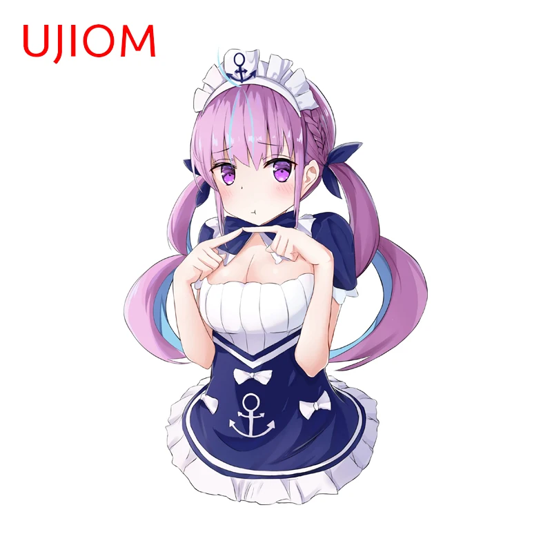 UJIOM Minato Aqua Pink-haired Cat Girl Wall Sticker Whining Gentle Hololive Girl Decal Suitable For Surfboard Decor