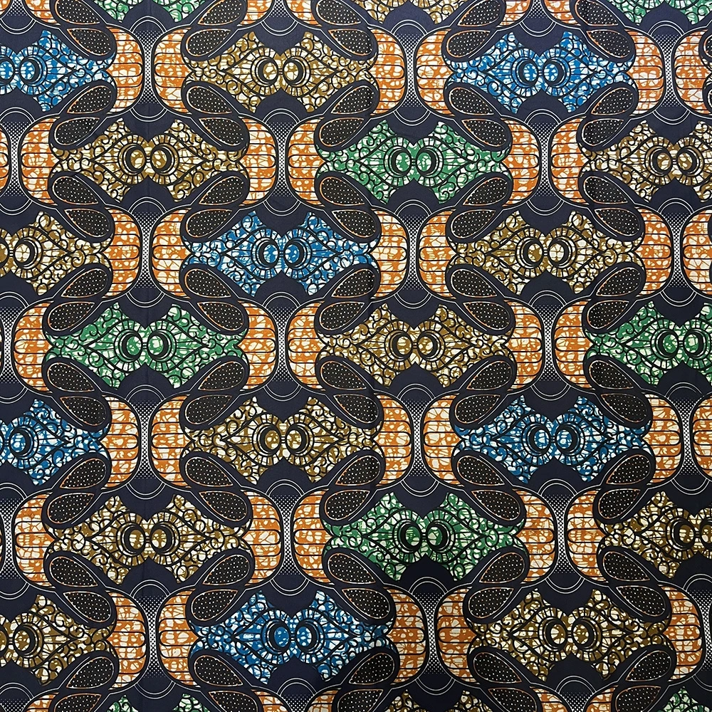 6 ярдов Анкара восковая ткань 2025 Высококачественная африканская ткань с восковым принтом Африканская гарантированная настоящая восковая ткань