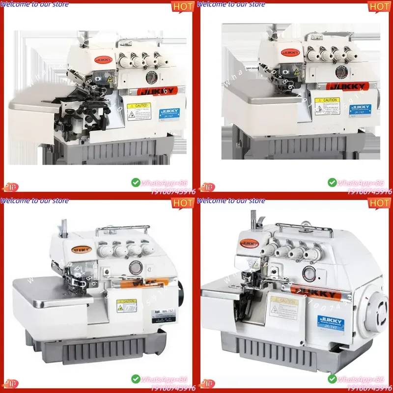 2026Hot JK747 3 Thread Computerized High-Speed Industrial Overlock Sewing Machine with Double for Manufacturing Plant