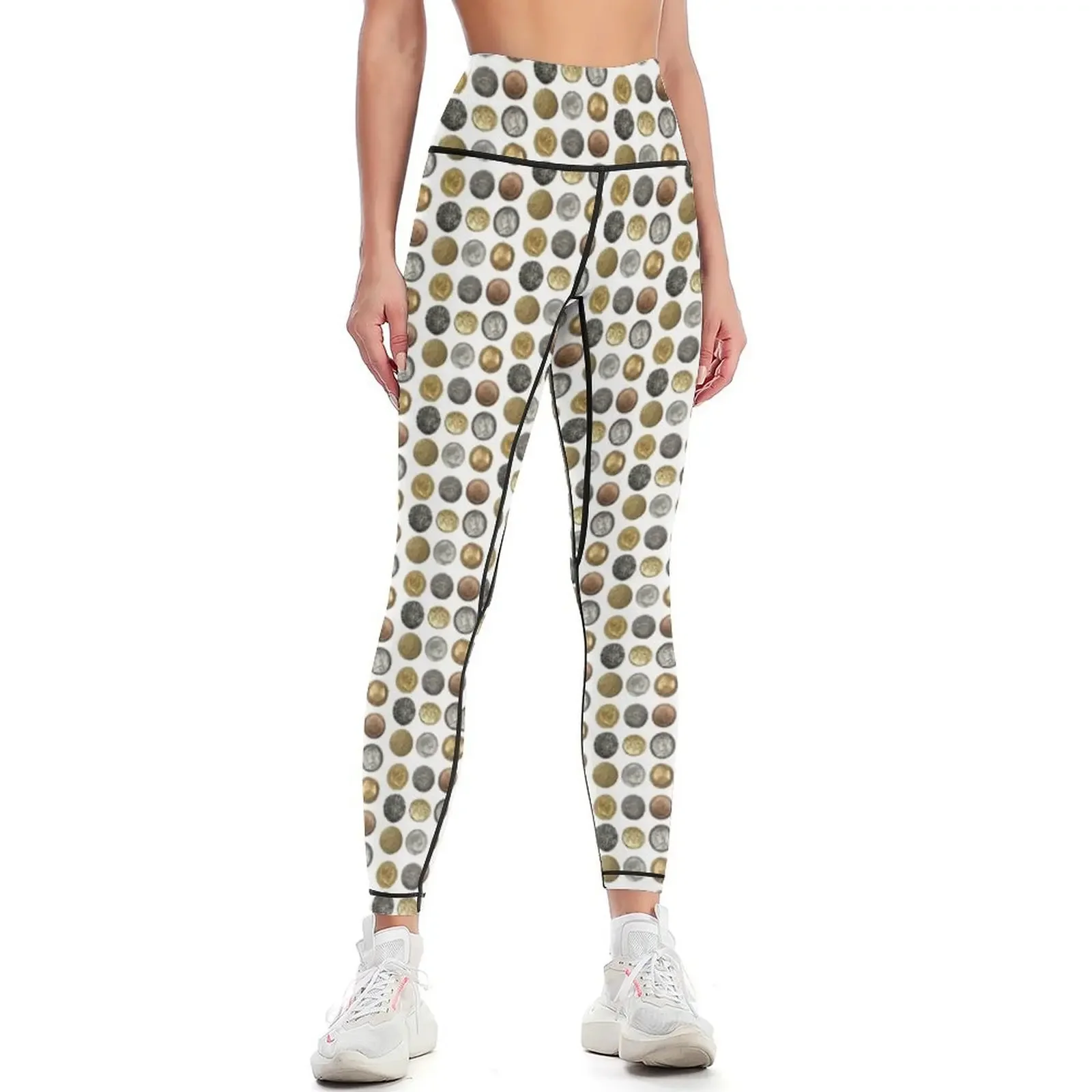 

Historic Coin Collection Leggings sports shirts gym gym top Golf wear Women's sportswear Womens Leggings