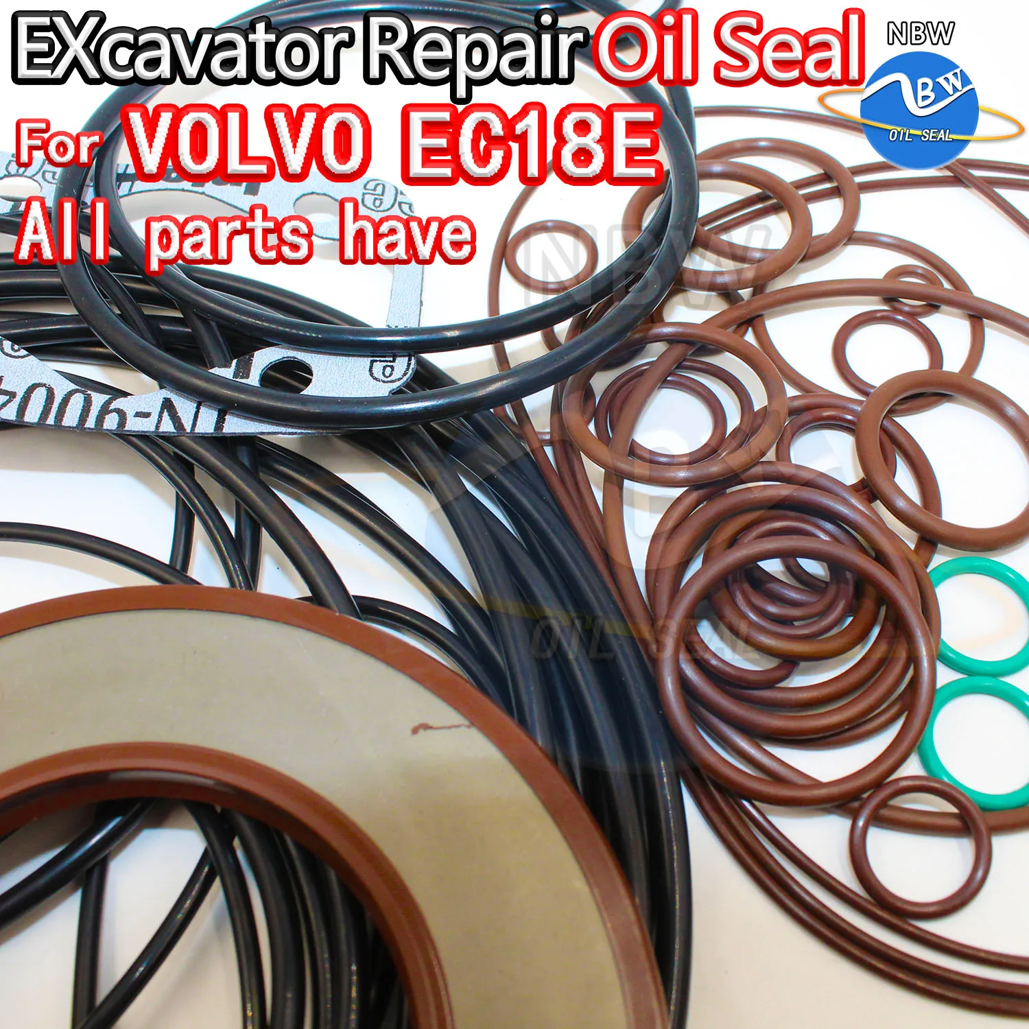 

For VOLVO EC18E Excavator Oil Seal Kit High Quality Repair VLE Cylinder BOOM ARM Bucket Hydraulic Pump Digger Clamshell Shovel