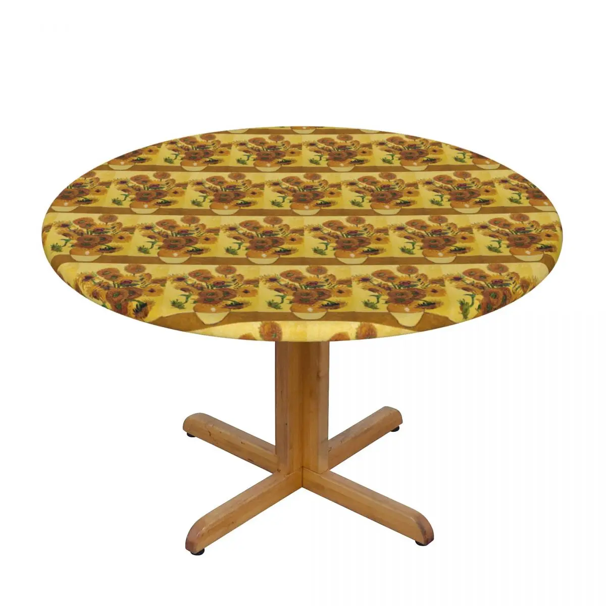 Vincent Van Gogh Sunflowers Sun Flowers Waterproof Round Tablecloth Oilproof Table Cloth for Kitchen Events Dining Table Cover