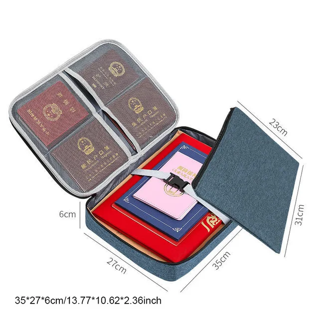 Multifunctional Briefcase Office Waterproof Document Material Storage Bag Business Trip File Organize Pouch Accessories Supplies