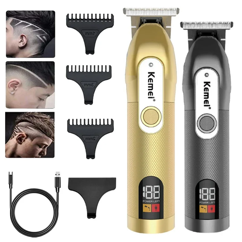 

Kemei Rechargeable Beard Trimmer Cordless Hair Clipper for Men