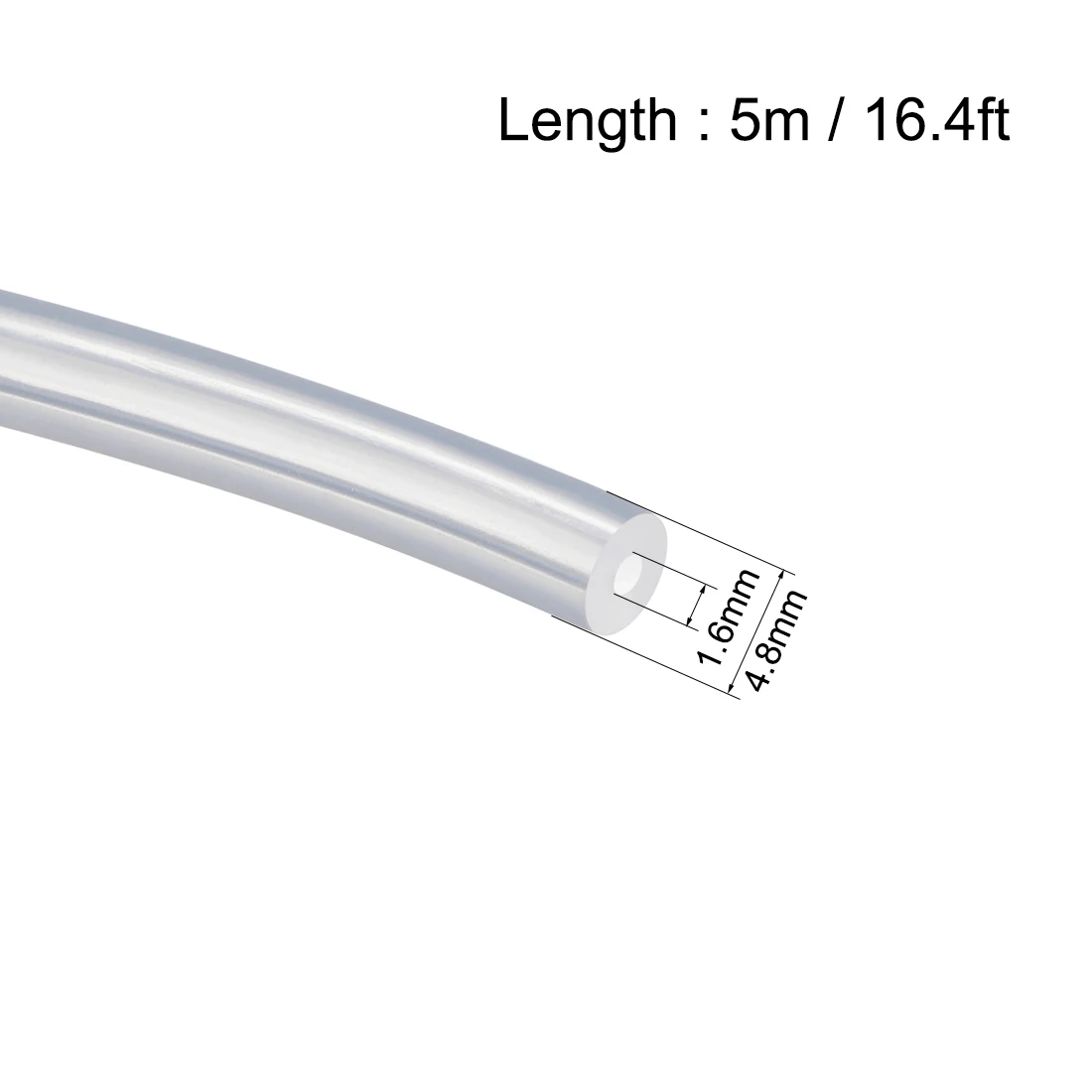 1 pièces Tube en Silicone transparent 16 pieds (5m) Tube en caoutchouc de Silicone tuyau d'air tuyau d'eau