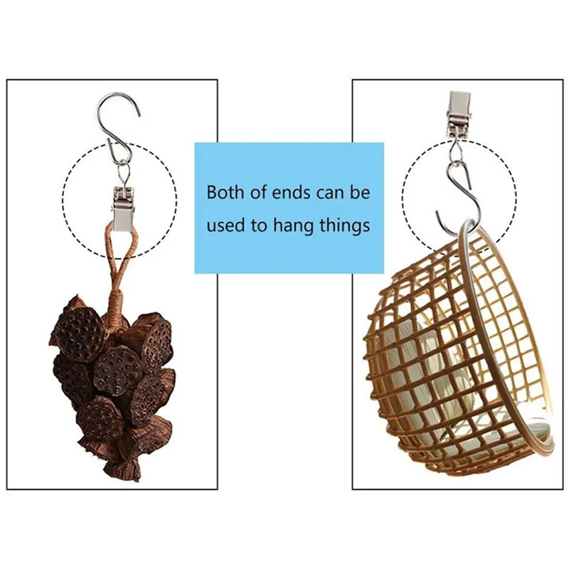 

H-W 150 шт. металлический крючок S с крючком для штор, фотографий, украшения дома, уличный держатель для вечеринки, B