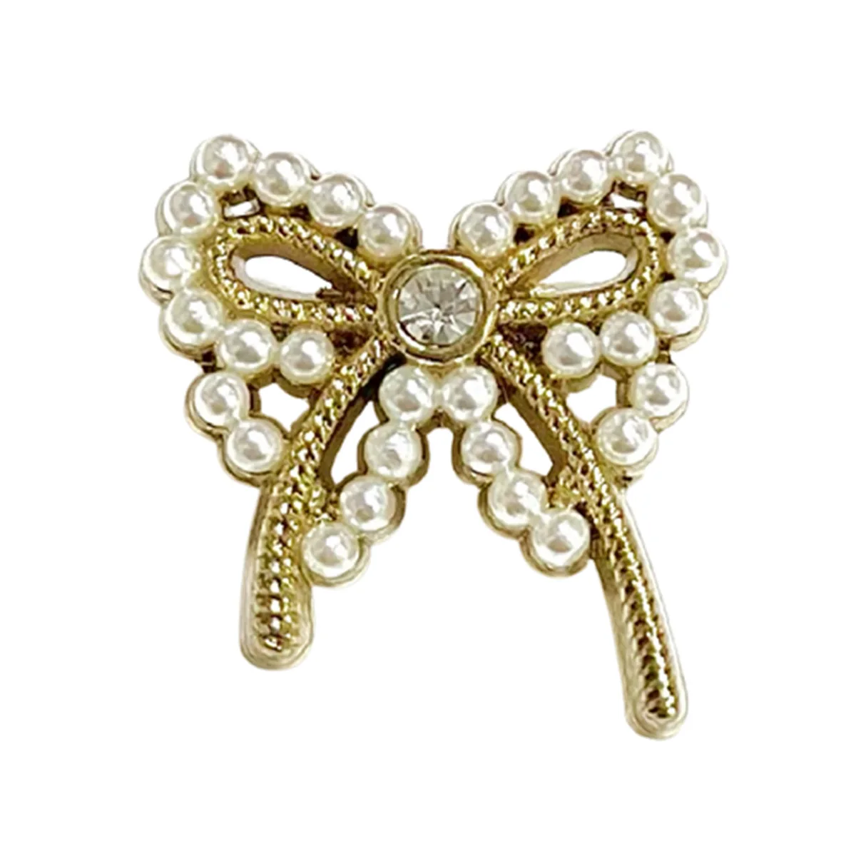 

6 шт.-Роскошный дизайн с бантом, стразы, жемчужные пуговицы, украшения для одежды, женское вязаное платье-свитер, декоративное золото