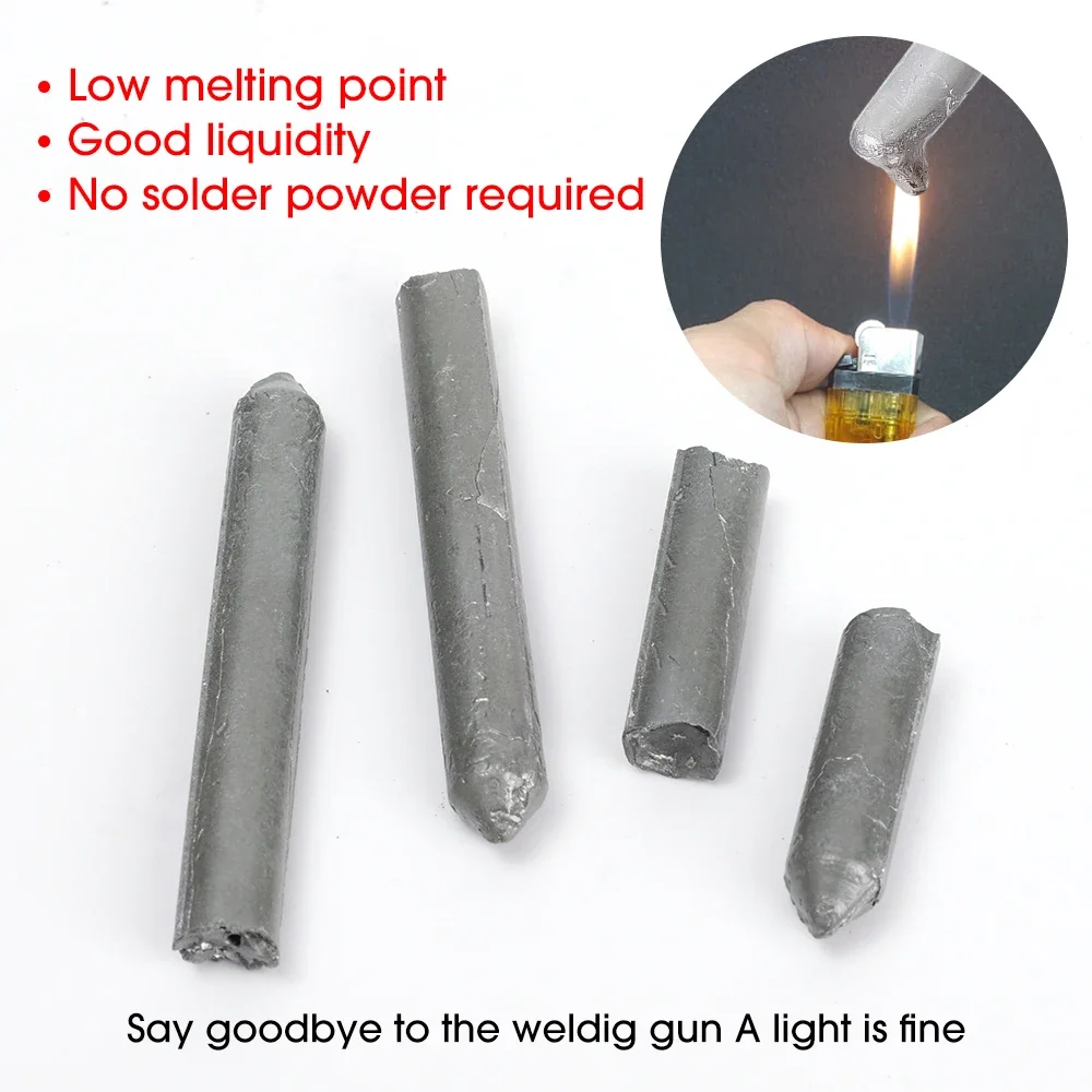 Easy Welding Aluminum Rod Universal Low Temperature Easy Melt Welding Rods Stainless Steel Repairing Holes Solder Rod Agent Kits