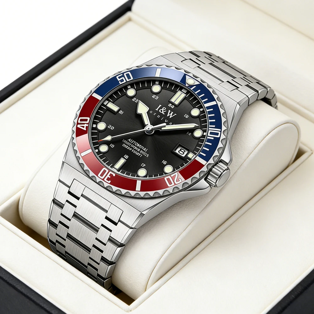 Carnival Brand IW Series Sports 300M Diving Mechanical Watch Men Stainless Steel High-End Imported Movement Automatic Watches