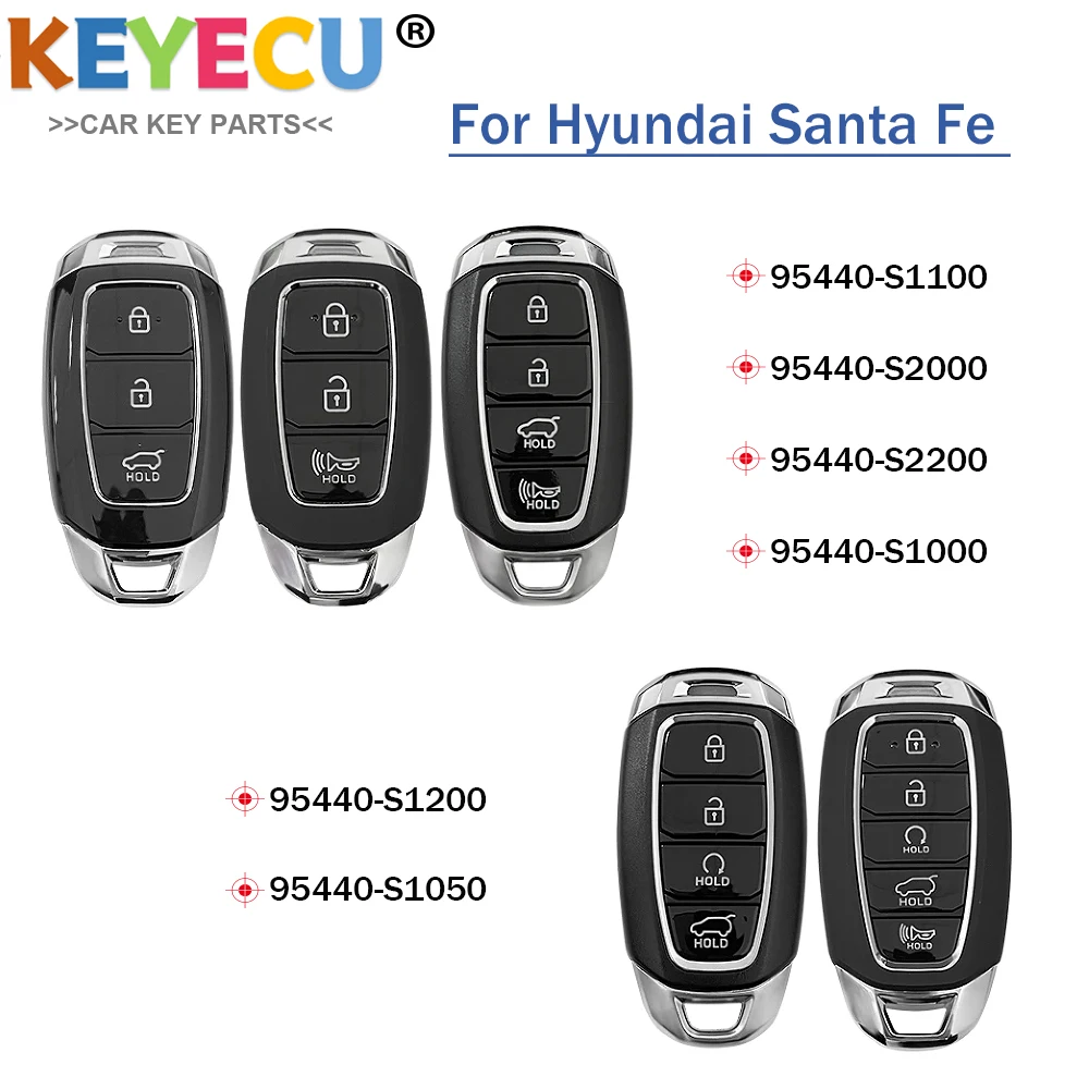 Smart Proximity Remote Key 433MHZ for Hyundai Santa Fe 2018 2019 2020 2021 95440-S1050 S2000 S1200 S1100 S2200 S1000