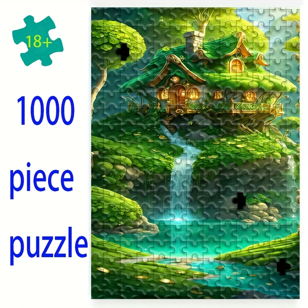 Quebra-cabeça adulto de 500/1000 unidades |   Jogo familiar divertido de alta qualidade e alívio do estresse, ideal para aniversários, Natal, Halloween e presente