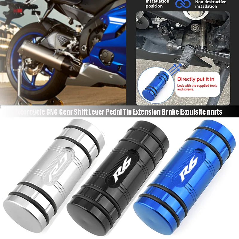 

New For Yamaha YZFR6 YZFR7 YZF R6 R7 Motorcycle CNC Gear Shift Lever Pedal Tip Extension Brake Exquisite parts YZF-R6 YZF-R7