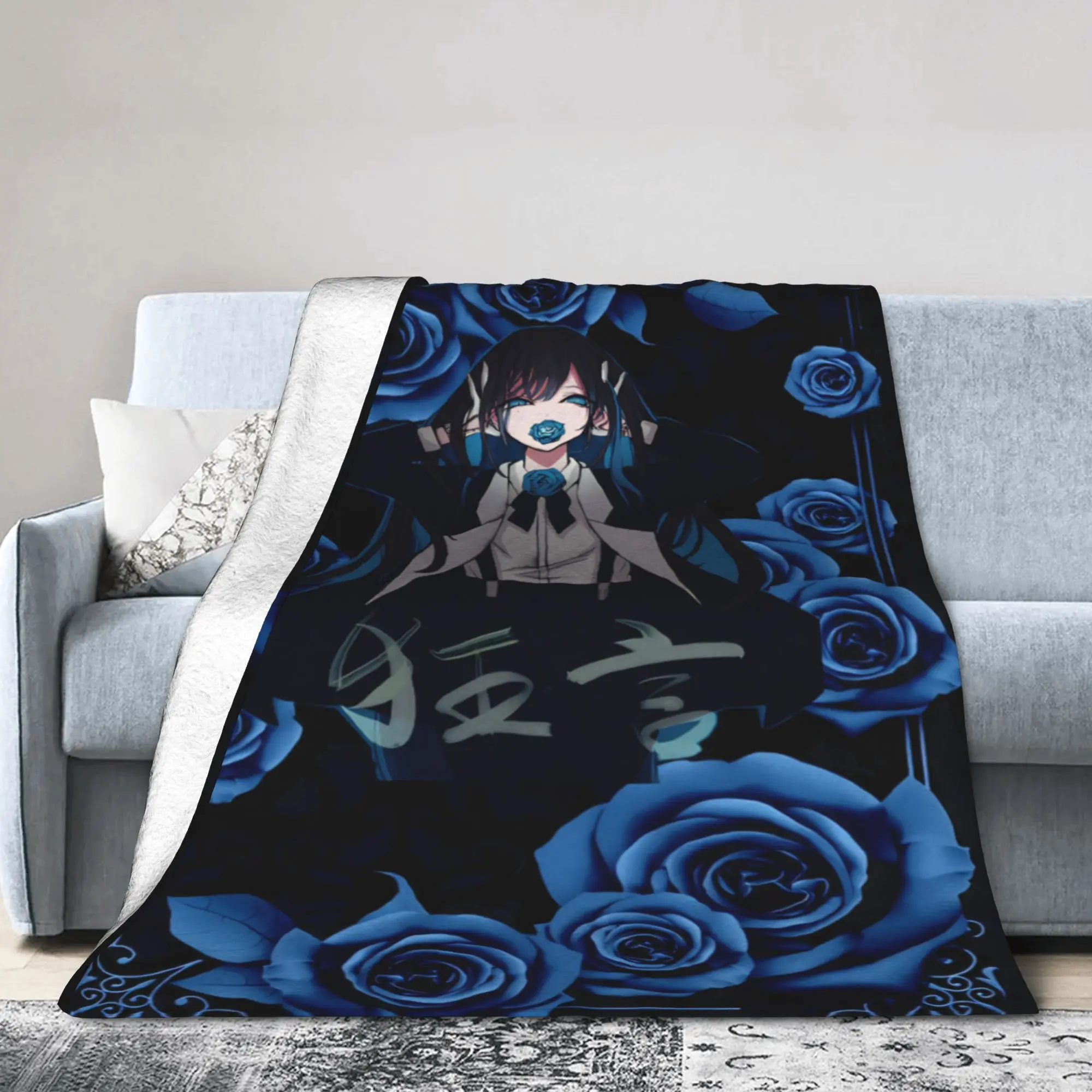 Music Ado  Flannel Throw Blanket  Cartoon  Blankets for Sofa Travel Super Soft Plush Thin Quilt