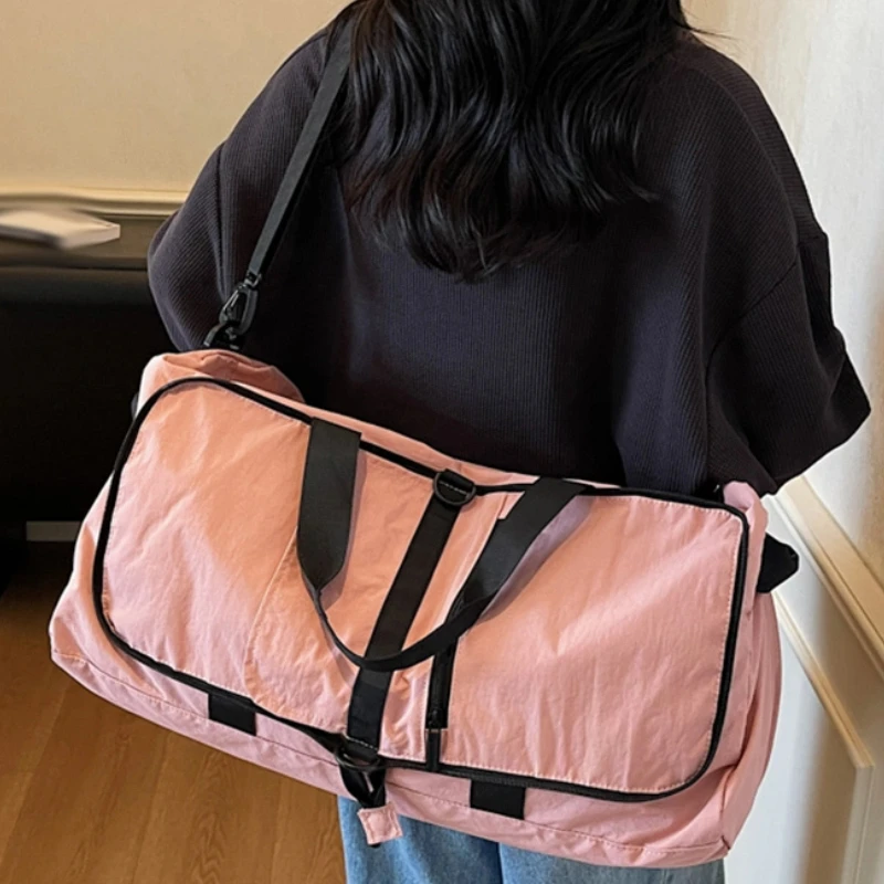 

Дорожные сумки на плечо для женщин, ручная кладь, спортивные сумки для хранения на открытом воздухе, сумка для сухого/влажного разделения, сумка для фитнеса, дорожная сумка на короткие расстояния