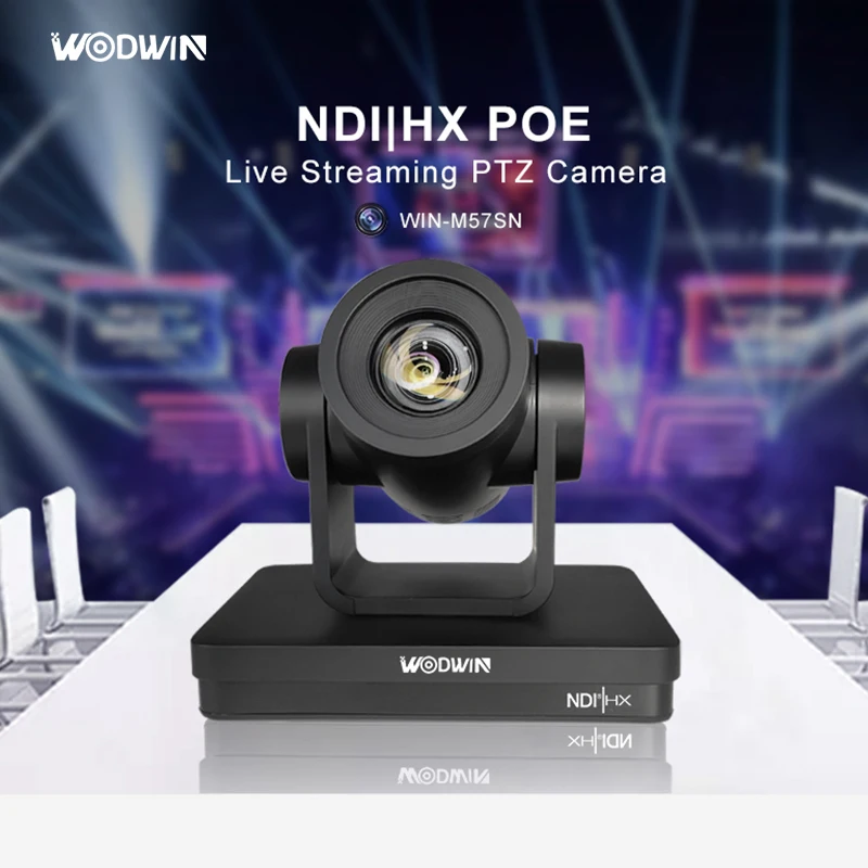 WODWIN POE NDI for SDI PTZ Camera with 12X-30X Zoom 255 Presets 3-Year Warranty for Live Streaming Video Conferences