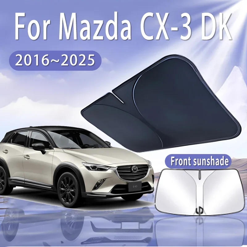 

Foldable Car Sun Visor For Mazda CX-3 DK 2016~2025 2018 2020 Front Windshield Sunshade Heat Insulation Summer Auto Accessories