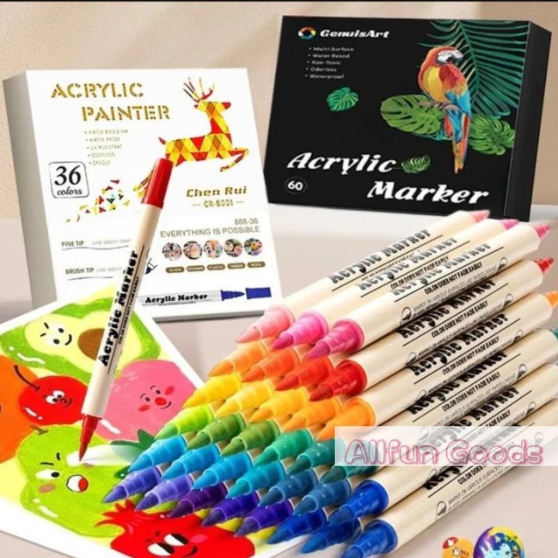 Highlighter Set Pastel - [TG835]아크릴 마커 펜 세트 듀얼 팁