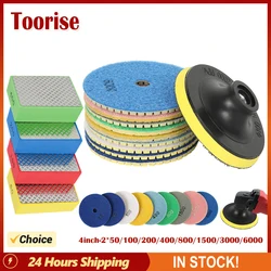 Diamond Polishing Pads Kit 4 Inch Polishing Wheel For Granite Stone Concrete Marble Polishing Tool Diamond Hand Polishing Pads