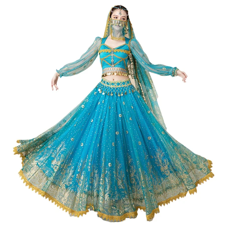 

Indian Dance Costumes Female Jasmine Princess Cos Costumes Exotic Costumes Western Regions Dance Girl Belly Dance New Models