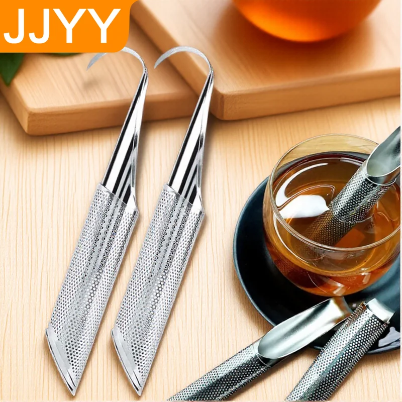 Tea Infuser Stick with Hook Handle Fine Mesh Strainer for Loose Leaf Tea Herbal Tea Coffee Grounds