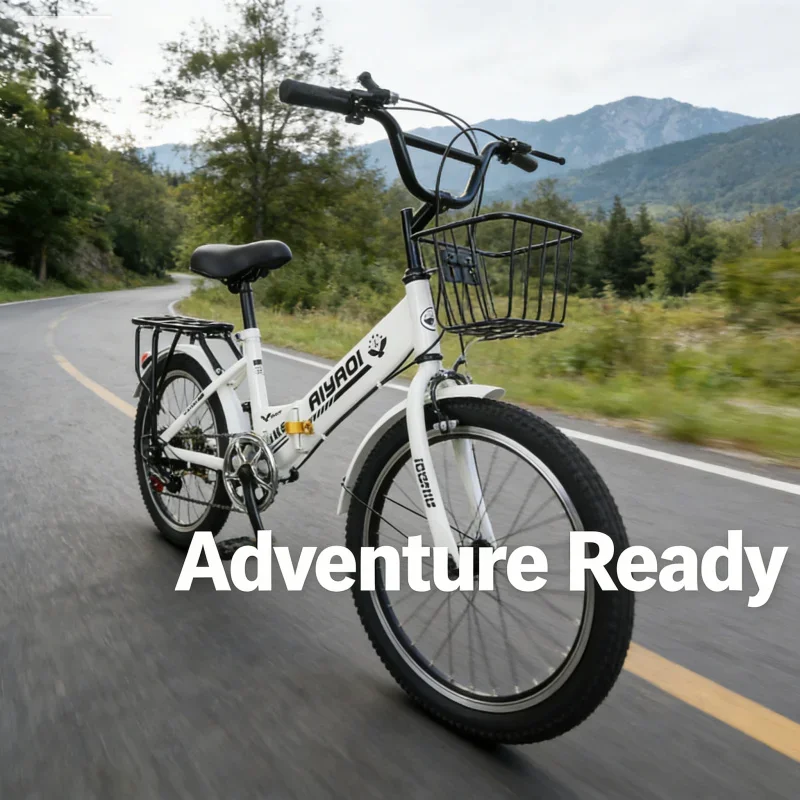 

Жемчужно-белый молодежный складной велосипед со спицами, модель с регулируемой скоростью, портативный студенческий велосипед для взрослых, 18-22 дюйма