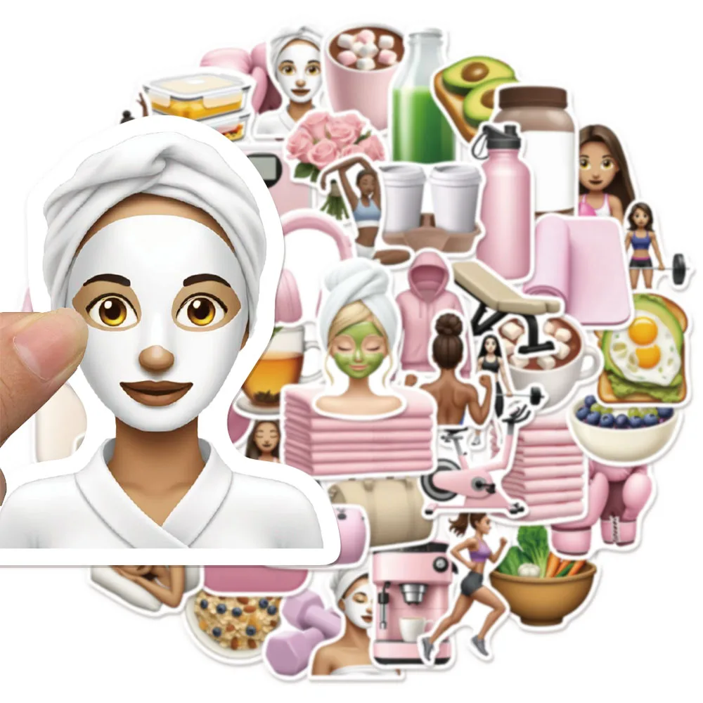 50 قطعة من ملصقات GYM الأمريكية الممتعة على لوح التزلج وكوب الماء والكمبيوتر وملصقات مقاومة للماء #2