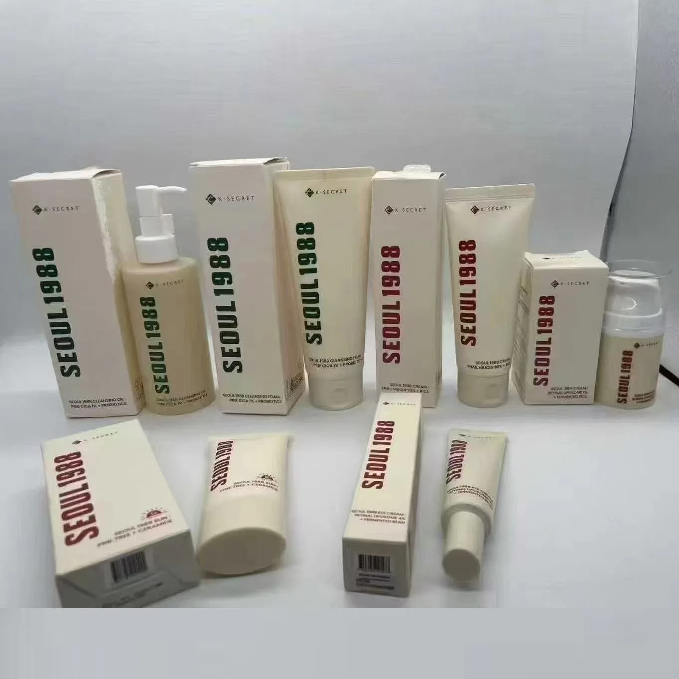 الأصلي K-SECRET سيول 1988 الشبكية الجينسنغ نياسيناميد ثبات إصلاح جوهر ، كريم عين الريتينول ، مرطب العناية بالبشرة الكورية