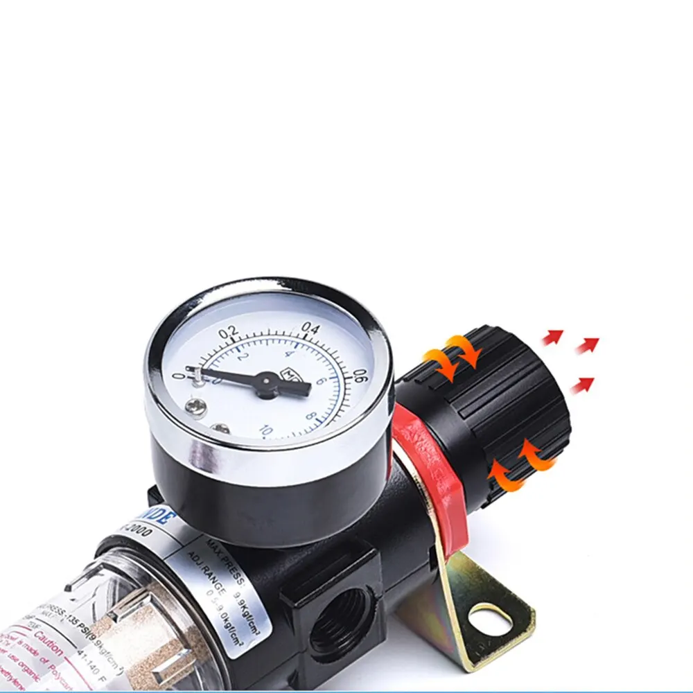 AFR-2000 Pneumatic Filter Air Treatment Unit Pressure Regulator Compressor Reducing Valve Oil Water Separation AFR2000 Gauge