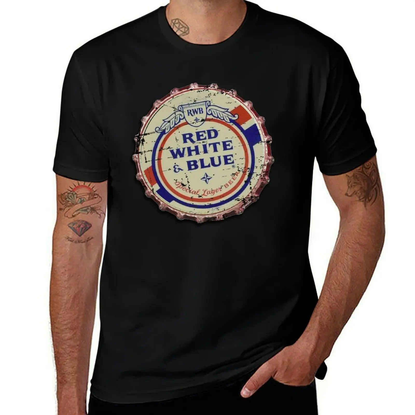 

Red White & Blue Beer T-Shirt t shirts for man graphic vintage t shirt personalised t shirt man designer T-Shirt