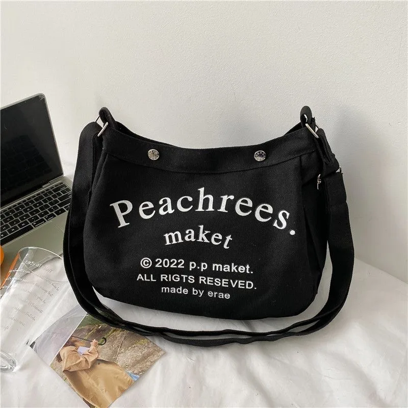 Women Fashion Shoulder Tote Bag Large Capacity Letters Designer Ladies Handbag Messenger for Female Canvas Casual Crossbody Bags image 5