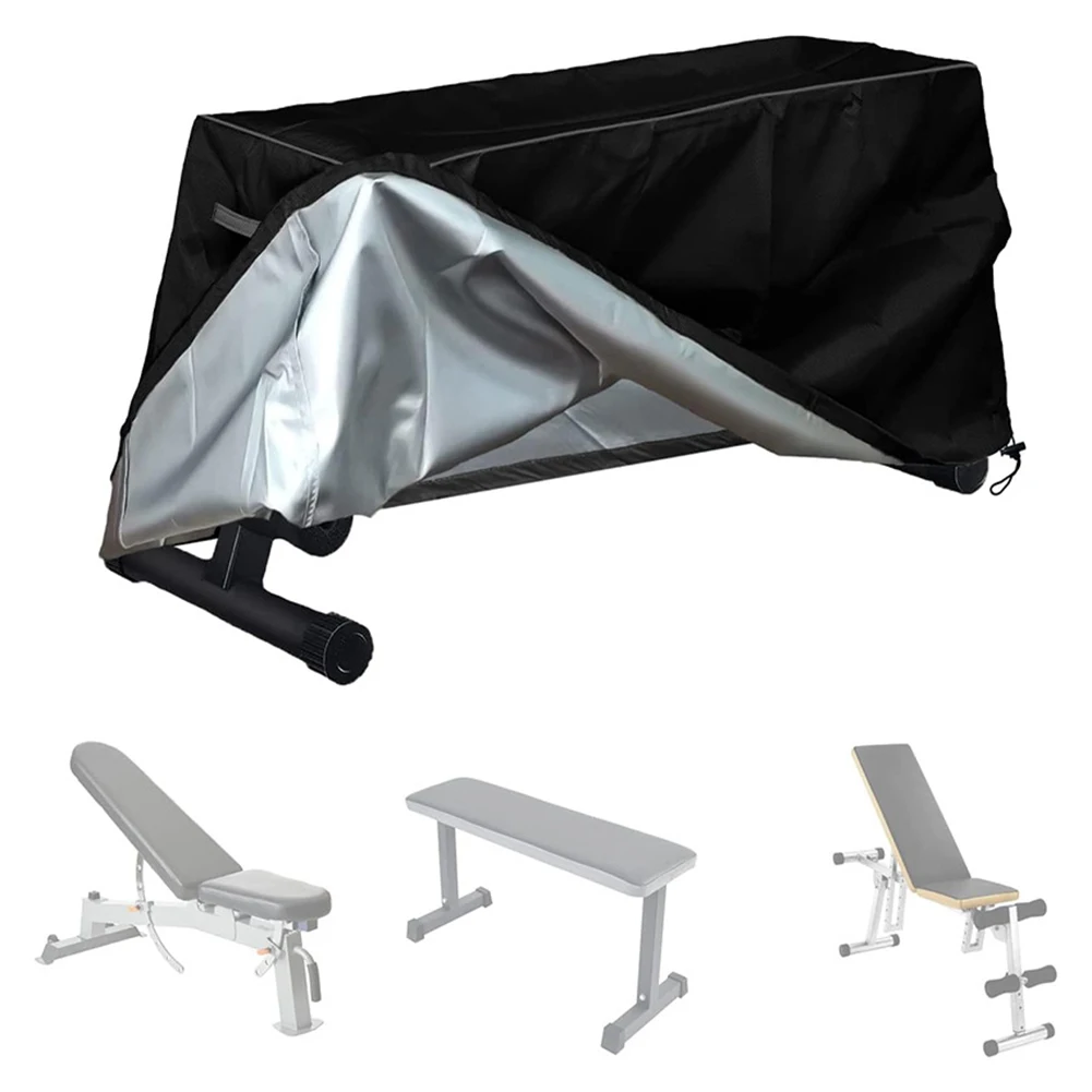 

Waterproof Dust Cover Outdoor Bench Cover For Exercise Equipment Wear-resistant Material Drawstring Design For Workout Bench