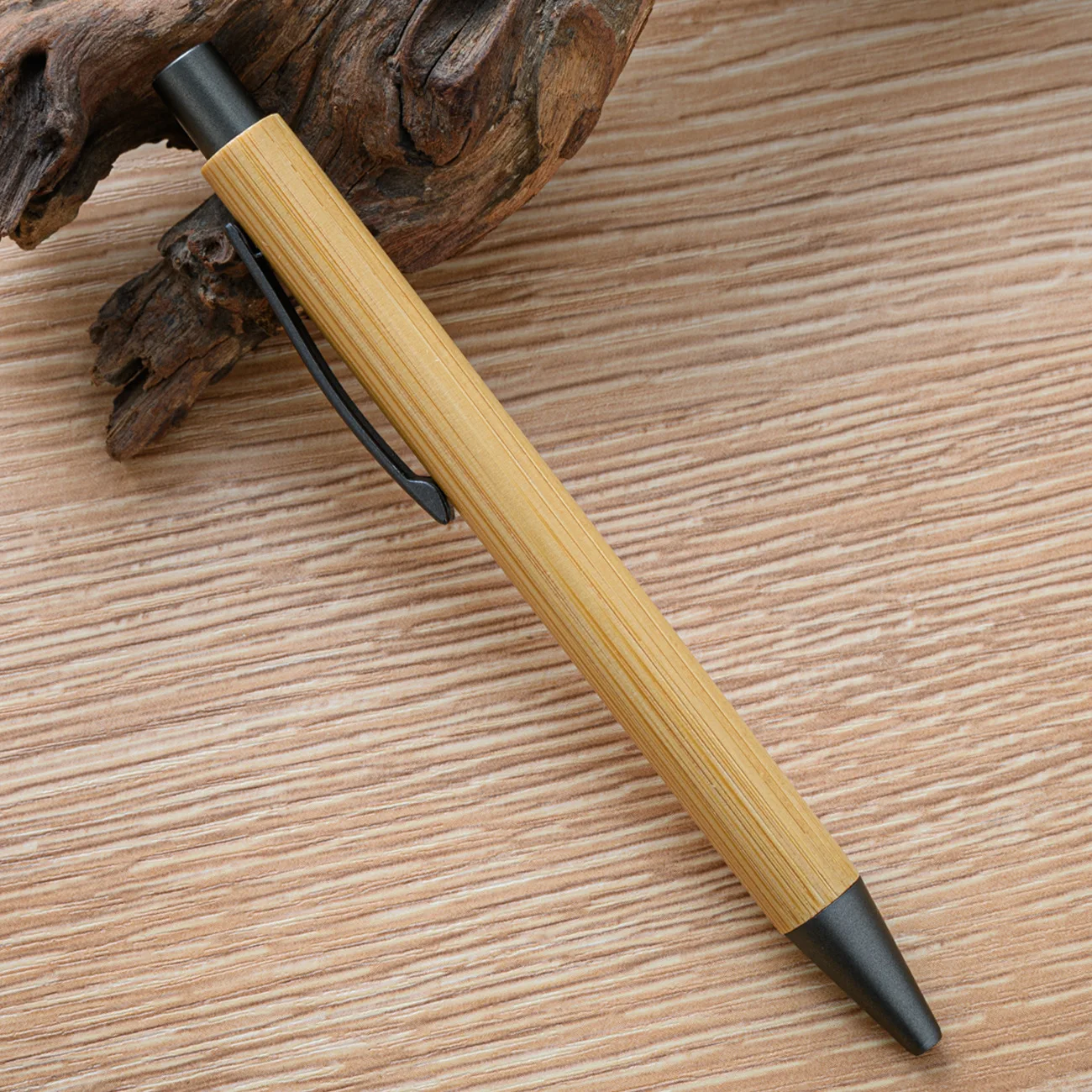 150Pcs/Lot Bamboo Wood Ballpoint Pen 1.0mm Bullet Tip Blue Black Ink Signature Ball Pen Office School Wrting Stationery