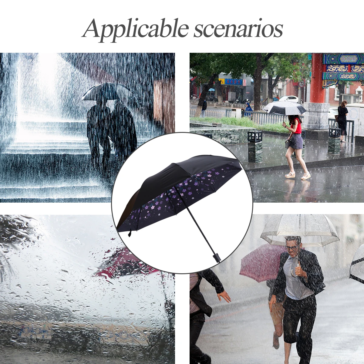 

UV Sunshade Regenschirme Faltender Klappbarer Outdoor-schirm Transparent Faltbar Umbrella