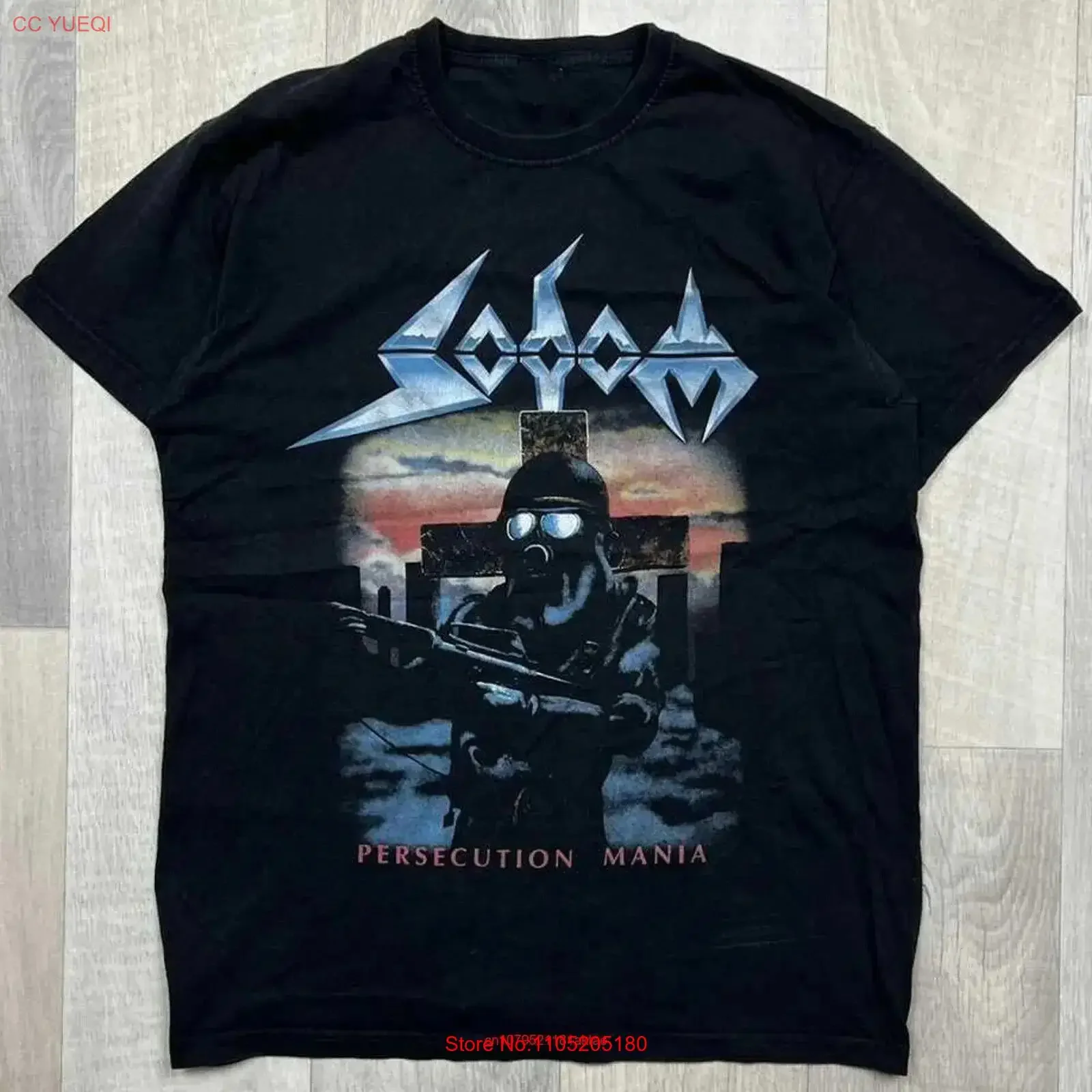 New Sodom Persecution Mania For Fans S 5XL T Shirt 1LU373 vintage Washed fashion homme Top For Everyday Wear Stylish Breathable