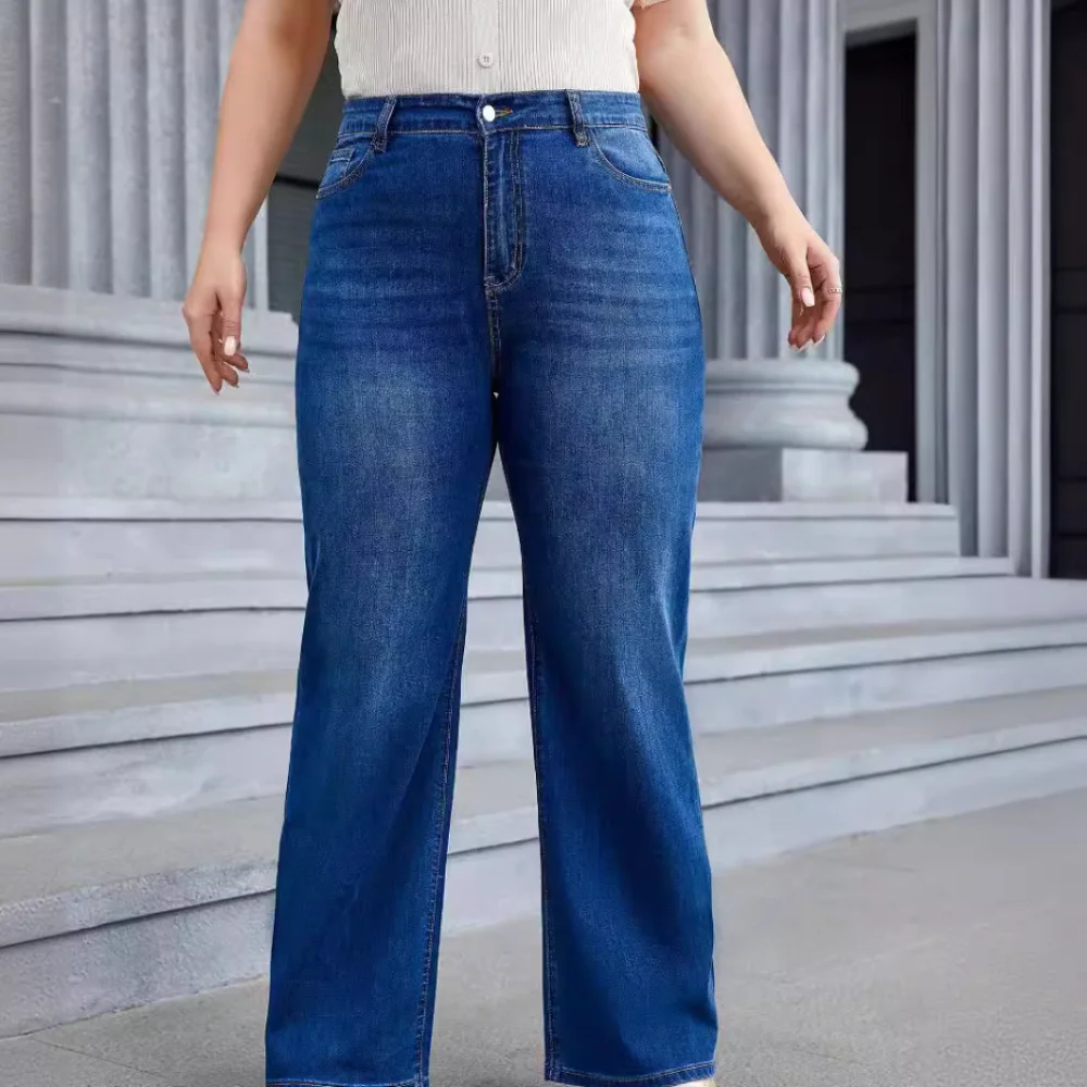 Calças de perna pequena calças de brim femininas 2024 conjuntos y2k outono para você baggy senhoras roupas carga plus size outono moda denim cowboy