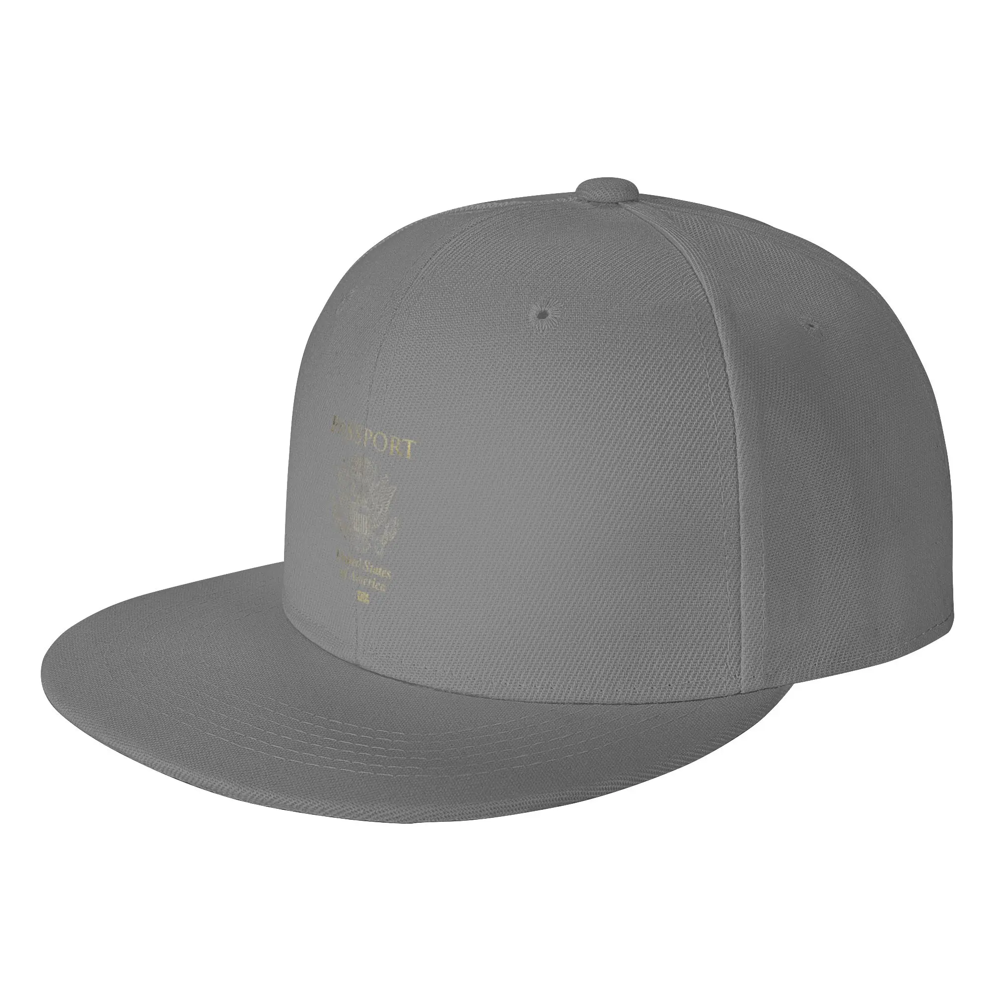 Fashion United States of America Vintage Passport Flat Brim Sun Hat  Snapback Hat Women's