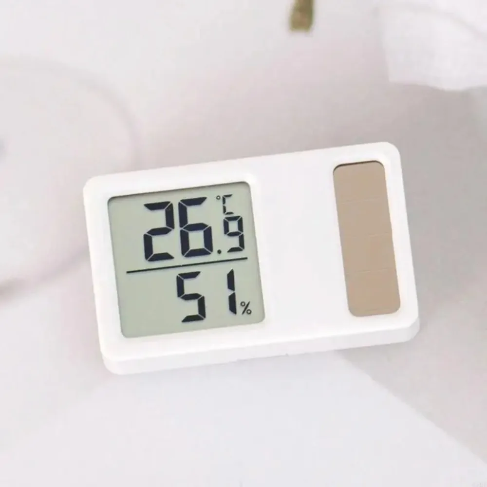 69HF Solar Powered Thermometers High Accuracy Mini Digital Temperature Humidity Portable Measurement Meter Gauge
